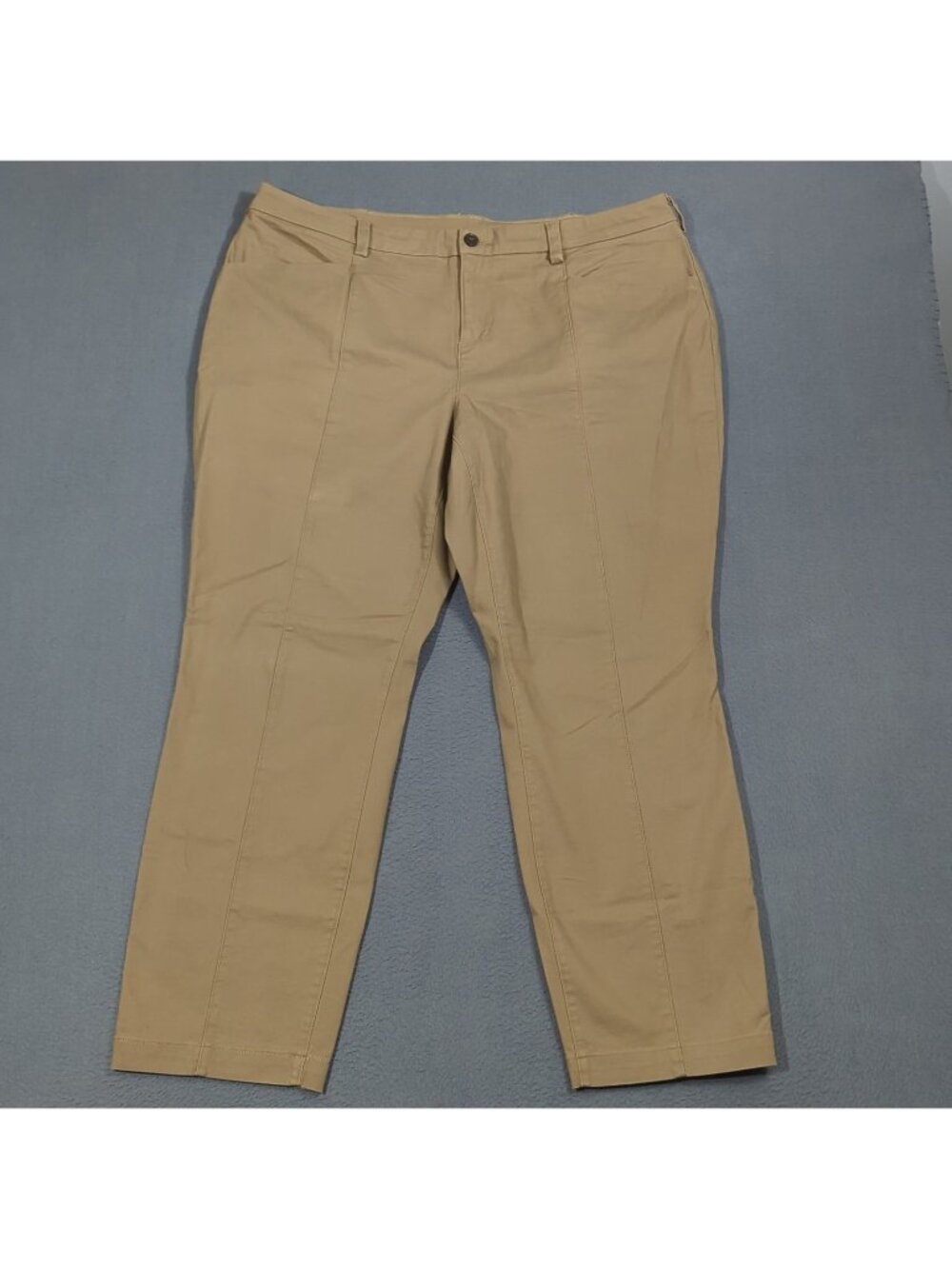 Duluth Trading Co Pants Women's 20Wx31 Brown Plus Workday Warrior Chino Slim Leg